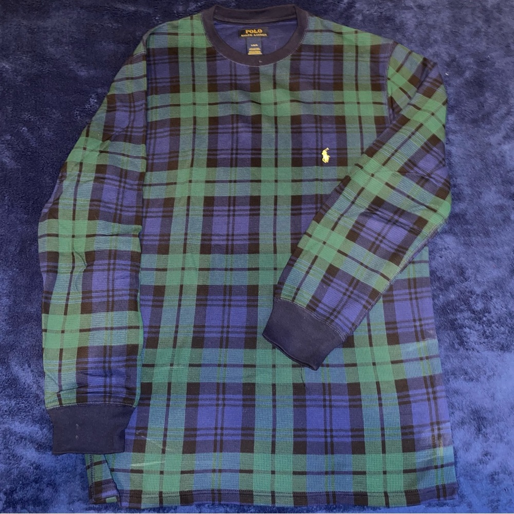 Men’s Polo by Ralph Lauren Plaid Long Sleeve Thermal Shirt